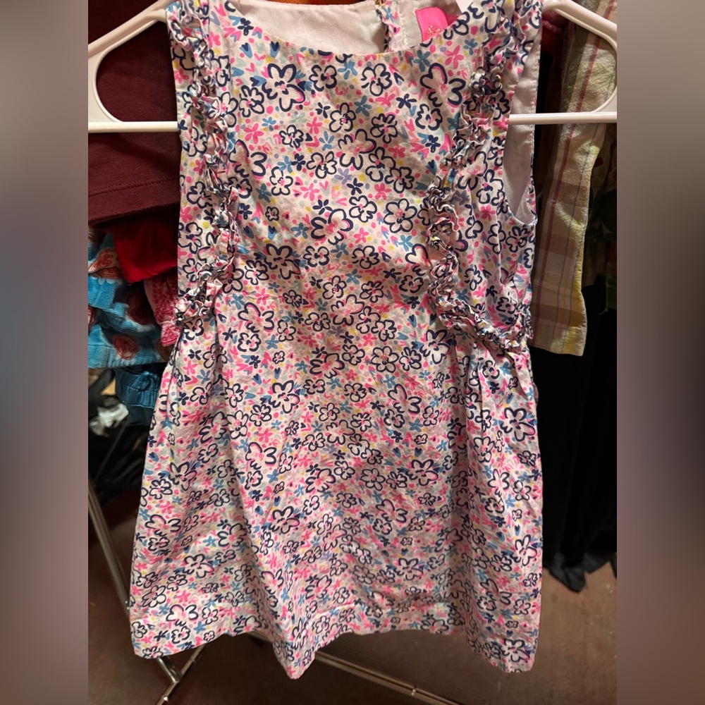 Lilly Pulitzer Multicolor Floral Ruffle Dress Size 6